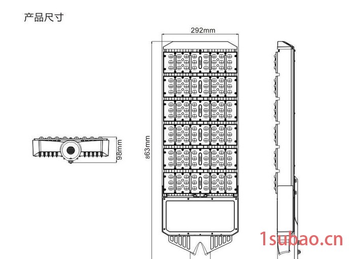 180w LED路灯，超频三成品，6模组，过CE ROHS 180W路灯 rohs180w路灯