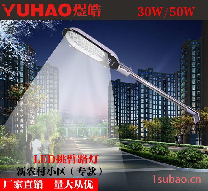 LED路灯 防水乡村庭院小区道路新农村建设照明30W 50W