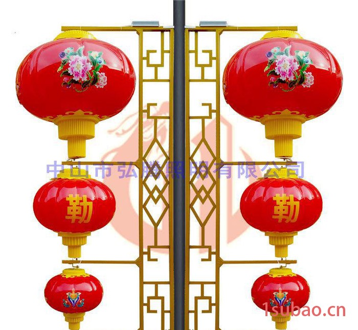 户外亮化led西藏特色防水路灯杆灯笼串 中国结景观灯现货直销