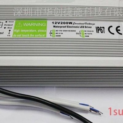 12V 200W 防水开关电源 led路灯开关电源 输出12V变压器