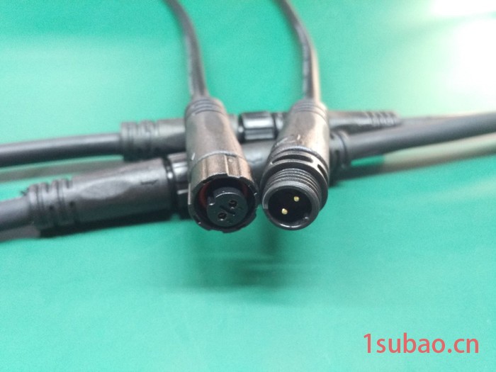 定制2芯-8芯 LED路灯电源 M12防水公母接头 IP67防水连接线传感器图2