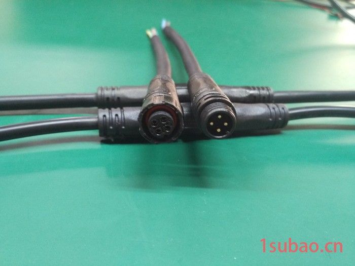 定制2芯-8芯 LED路灯电源 M12防水公母接头 IP67防水连接线传感器图3