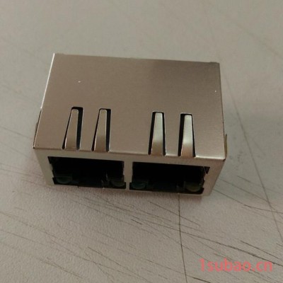 供应兴伸展电子RJ45插座/网络连接器/RJ45水晶头PCB插座/1X2带弹带灯/极性反向带滤波线路系列