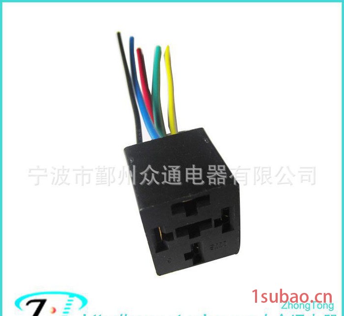 直销 12v 24v 40A 80A 继电器插座 汽车继电器 5孔  连接器图3