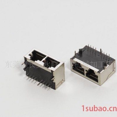 **1X2 2PORT RJ45带滤波器网络插座