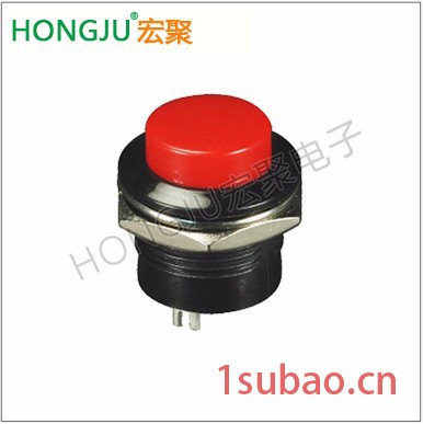 hongju/宏聚按钮开关防水按键开关 常开常闭自锁复位带灯按钮开关 工厂直销金属按键开关PB-02-MM-R图5