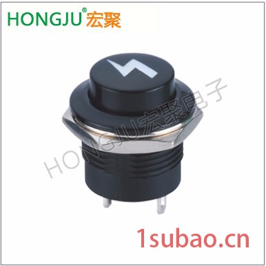 hongju/宏聚按钮开关防水按键开关 常开常闭自锁复位带灯按钮开关 工厂直销金属按键开关PB-02-MM-R图4