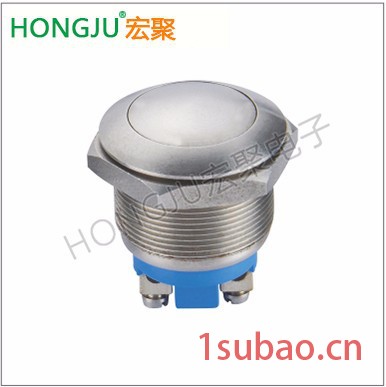 hongju/宏聚按钮开关防水按键开关 常开常闭自锁复位带灯按钮开关 工厂直销金属按键开关PB-02A-MF图6