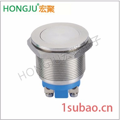hongju/宏聚按钮开关防水按键开关 常开常闭自锁复位带灯按钮开关 工厂直销金属按键开关PB-02A-MF图2