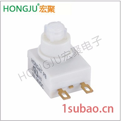 hongju/宏聚按钮开关防水按键开关 常开常闭自锁复位带灯按钮开关 工厂直销金属按键开关PB-03-21-4图2