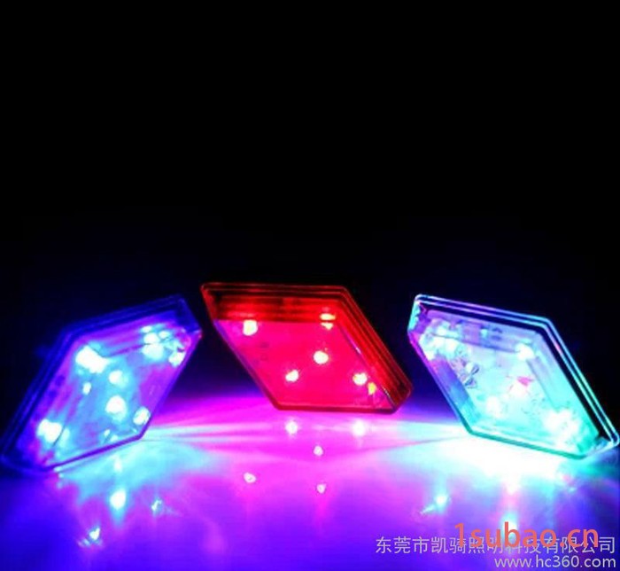 满天星自行车配件投影尾灯 菱形小尾灯 山地车尾灯警示灯厂家批发图2