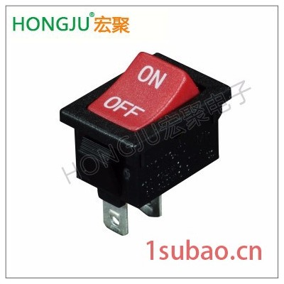 HONGJU品牌安规环保船型开关 防水大电流15*21电源翘板开关 UL出口电器开关MR-1-168-C9N-BB