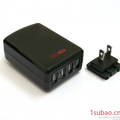 4USB 美规充电器 5V 4A USB充电器 5V 4A