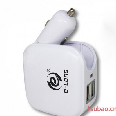 二合一车充 苹果充双USB手机充电器 充电头usb充电器头