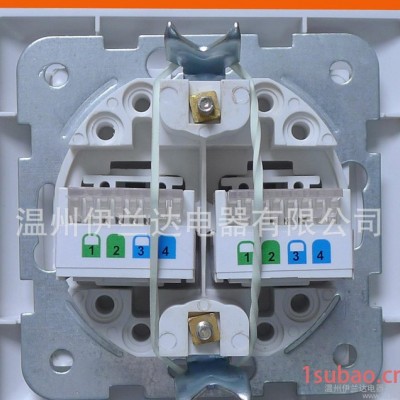 两位电话插座　墙壁电话插座　欧式电话插座　（F6207）