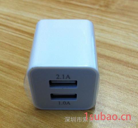 苹果 绿点 双USB彩色2.1A充电器万能旅行快速充电头图3