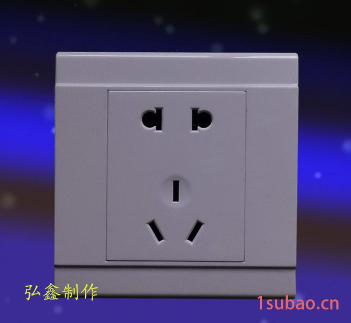 开关插座,《新款上市》厂家火爆批发X7美白插座 五孔 墙壁开关图3