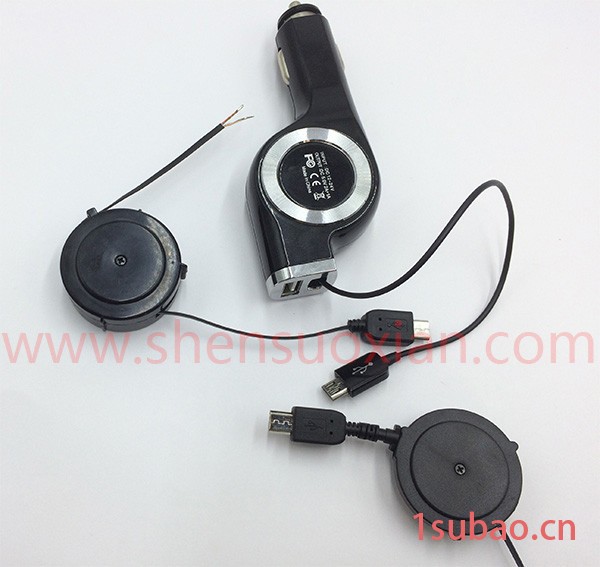 QYH齐越海车载伸缩充电线 伸缩式充电器充电线图2