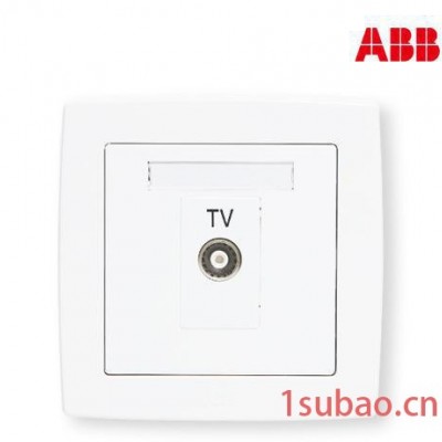 【ABB插座】德韵系列/白色/一位有线电视插座 AS301;10058053