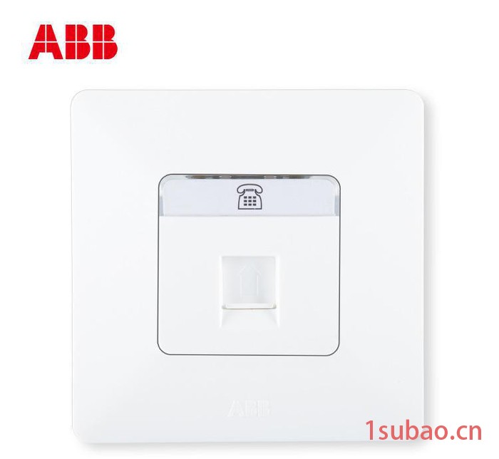 【ABB插座】由雅/白色/一位四芯电话插座-AP32144-WW;10139793