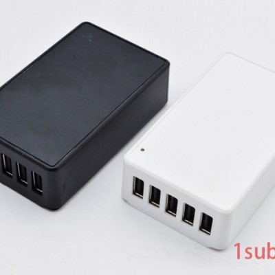 天久TJ-182 40W  5V 8A 五口USB 桌面充电器