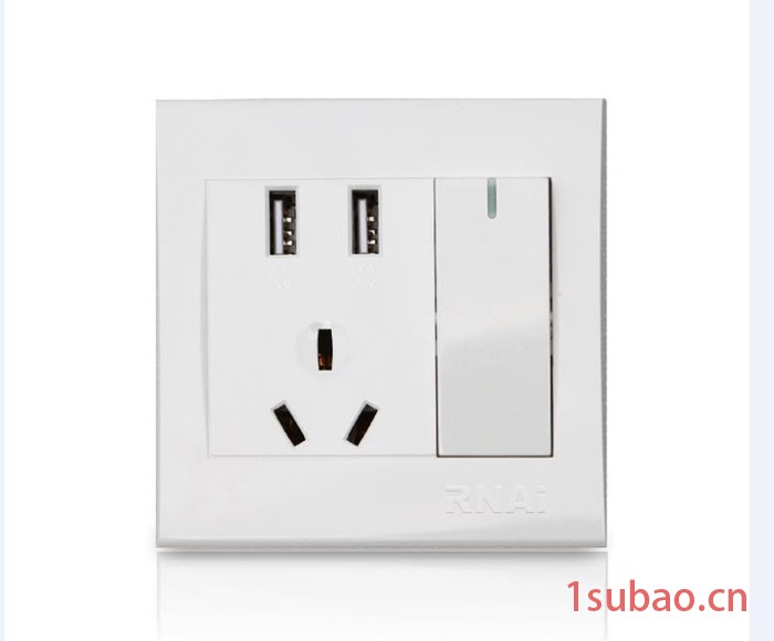 瑞奈rnai 86*86型 USB墙壁开关 充电器墙壁插座图3