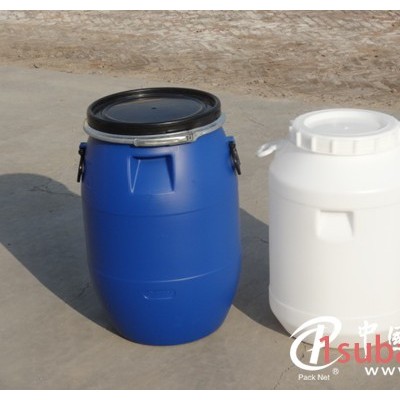 带铁箍60L塑料桶广口法兰60公斤塑料桶新利塑业提供