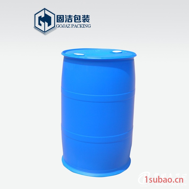 供应固洁厂家蓝色出口200L塑料桶闭口全新桶