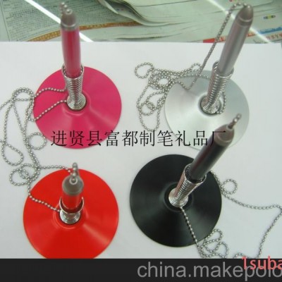 富都笔业供应外贸金属台笔 高档大气书写流畅的链子磁浮笔