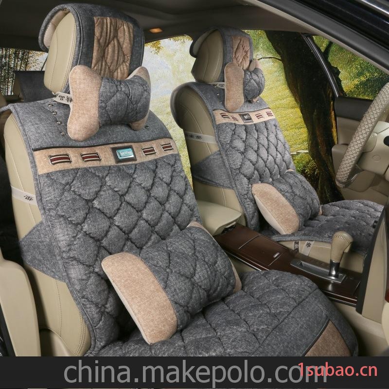 厂家批发秋冬季高档保暖毛绒布座椅垫专用保暖坐垫 羽绒座垫