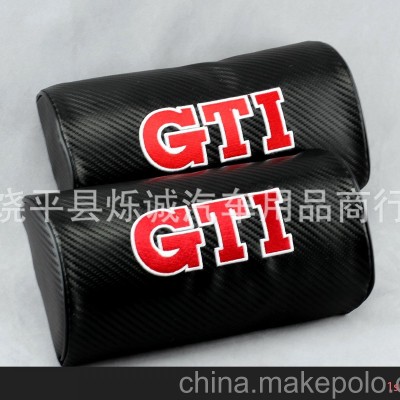 汽车内饰品 车用头枕 颈枕 汽车改装标碳纤纹 大众 GTI R 兔子