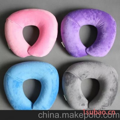 供应植绒枕头，U型枕头（支持来图订做LOGO)