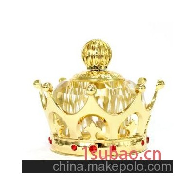 合金皇冠汽车香水座 车载车用香水 座式香水 水晶工艺品 汽车内饰