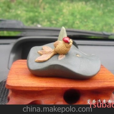 紫砂香水座奇石根雕红木底座 正品汽车香水高档香水座牛气香水座