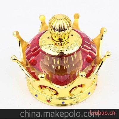 水晶镶钻金属皇冠香水座 汽车香水座 水晶香水座 摆饰