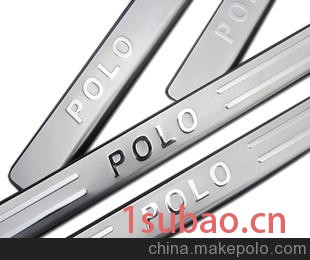 大众新POLO迎宾踏板 新波罗专用不锈钢门槛条 改装饰条