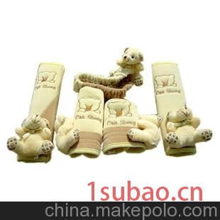 小熊五套装 手刹套 排挡套 后视镜套 安全带套 内饰五件套装