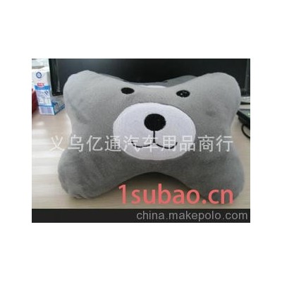 超柔软卡通骨头可爱狗狗汽车头枕/颈枕靠枕/对装