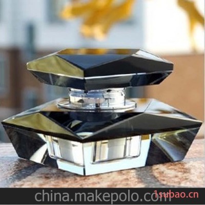 双面玲珑玻璃水晶香水座 车载香水座 汽车用品 摆件装饰