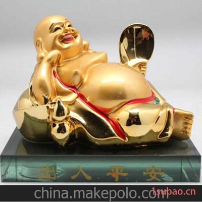 镀金扇子佛香水座 汽车香水 汽车内饰 专业汽车用品 批发直营
