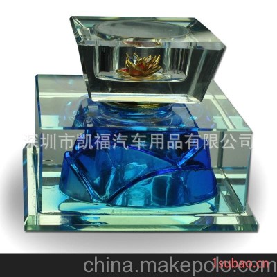 正品玫瑰汽车水晶 香水座 车载饰品 高档车用香水瓶