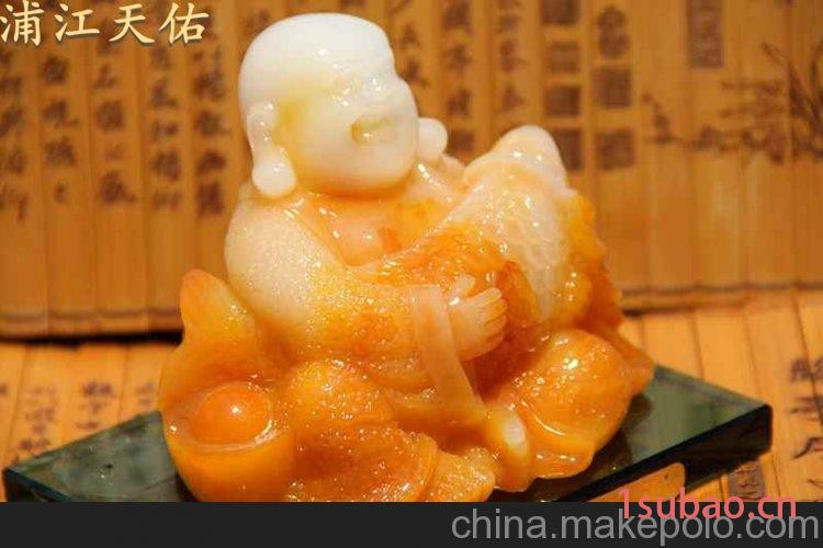 新款香水座 汽车香水座批发 拉丝玉黄抱鱼佛 车载香水 高档香水座图5