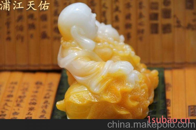 新款香水座 汽车香水座批发 拉丝玉黄百财佛 车载香水 高档香水座图2