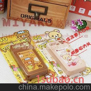 供应修正带厂家 智力拼图图案涂改带 卡通轻松熊 40M 个性修正带图3