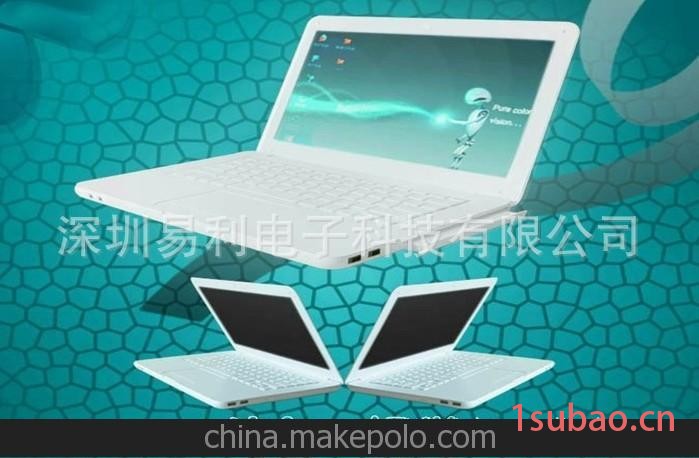 批发13寸上网本 13.3寸笔记本电脑 D525双核 带DVD刻录图3