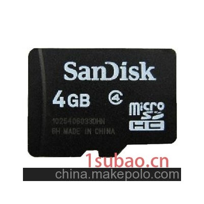 原装闪迪SanDisk手机内存卡 TF卡 4G 100%足量