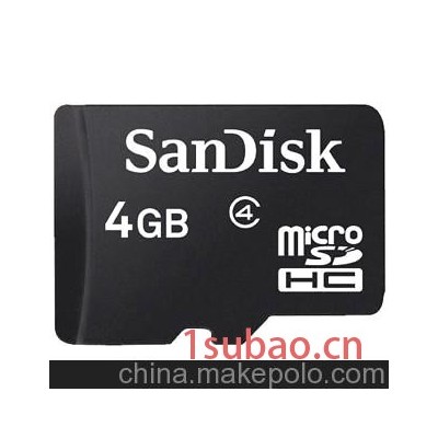 广州鸿达广东代理 SanDisk 闪迪 MicroSD（TF）卡 手机卡 4GB