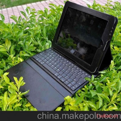 苹果 ipad1 ipad 2 无线蓝牙键盘皮套 防水防尘支架保护套