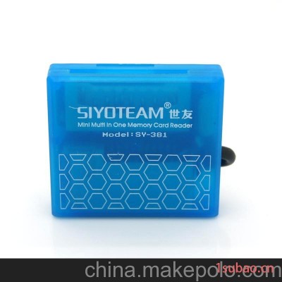 世友 批发多功能读卡器 SY-381 四合一读卡器 直读TF SD M2 MS