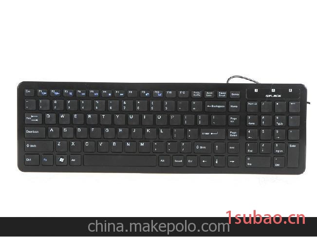 旗键KB600有线键盘 高端女生超薄时尚剪刀脚静音笔记本键盘